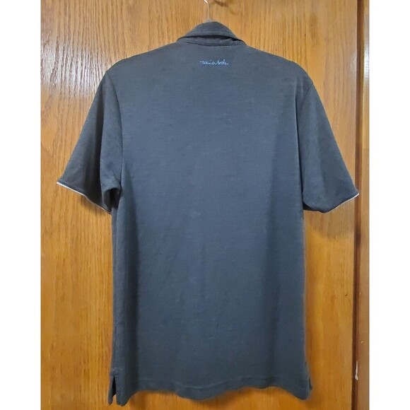 Travis Mathew Golf Polo Shirt Gray Logo Embroidered Mens Sz Small - Picture 10 of 15